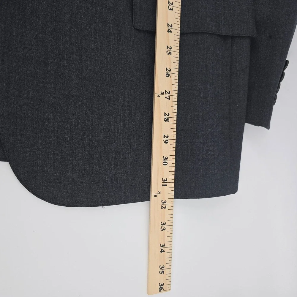 Polo University Club Ralph Lauren Blazer Mens 46 Charcoal Gray Virgin Wool USA